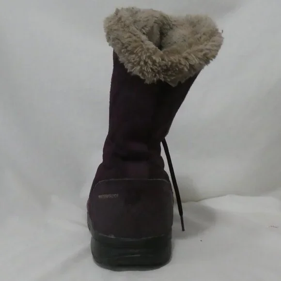 COLUMBIA - Waterproof | size 10 | Elegant Purple Faux-Fur Trim Boots - Picture 9 of 12